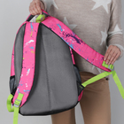 Рюкзак школьный, отдел на молнии, 3 наружных кармана, 2 боковые сетки, усиленная спинка, цвет малиновый - Фото 3