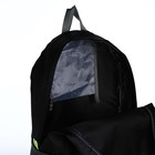 Рюкзак складной, отдел на молнии, наружный карман, 2 боковых кармана, цвет чёрный - Фото 7