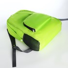 Рюкзак складной, отдел на молнии, наружный карман, 2 боковых кармана, цвет зелёный - Фото 6