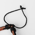 Браслет кожаный «Клык», чёрно-коричневый, d=7 см - Фото 5