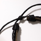 Браслет кожа «Стиль» сердце, чёрно-красный, d=7 см - Фото 2