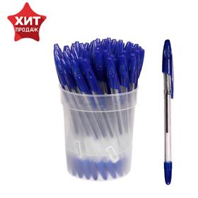 Ручка шариковая СТАММ "555", узел 0.7 мм, чернила синие на масляной основе, стержень 140 мм, микс