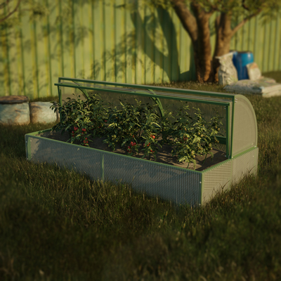 Теплица (каркас) «Хлебница», 2×0.9×1.1 м, металл, профиль 20×20 мм, без поликарбоната