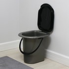 Ведро-туалет, h = 40 см, 17 л, серое - фото 10309964