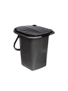 Ведро - туалет, h=40 см, 17 л, серое  (артикул 2057902)  большой выбор товаров оптом и в розницу по низким ценам с доставкой