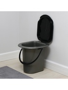Ведро - туалет, h=40 см, 17 л, серое  (артикул 2057902)  большой выбор товаров оптом и в розницу по низким ценам с доставкой