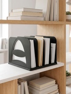 Лоток для журналов и бумаг «Стамм», сборный, 4 отделения, чёрный - Фото 3