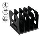 Лоток для журналов и бумаг «Стамм», сборный, 4 отделения, чёрный - Фото 5