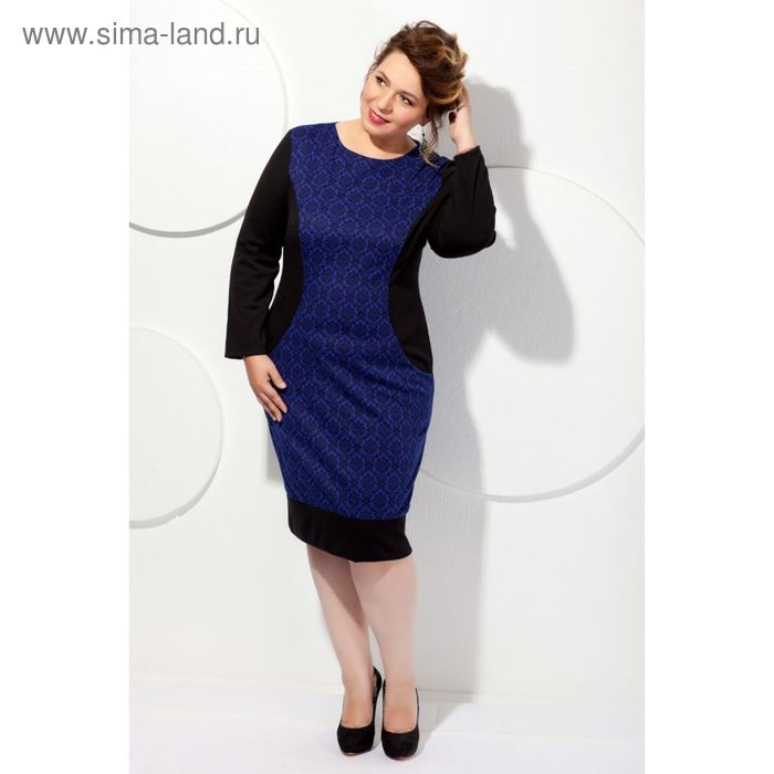 Платье женское, размер 56, цвет синий П-380 - Фото 1