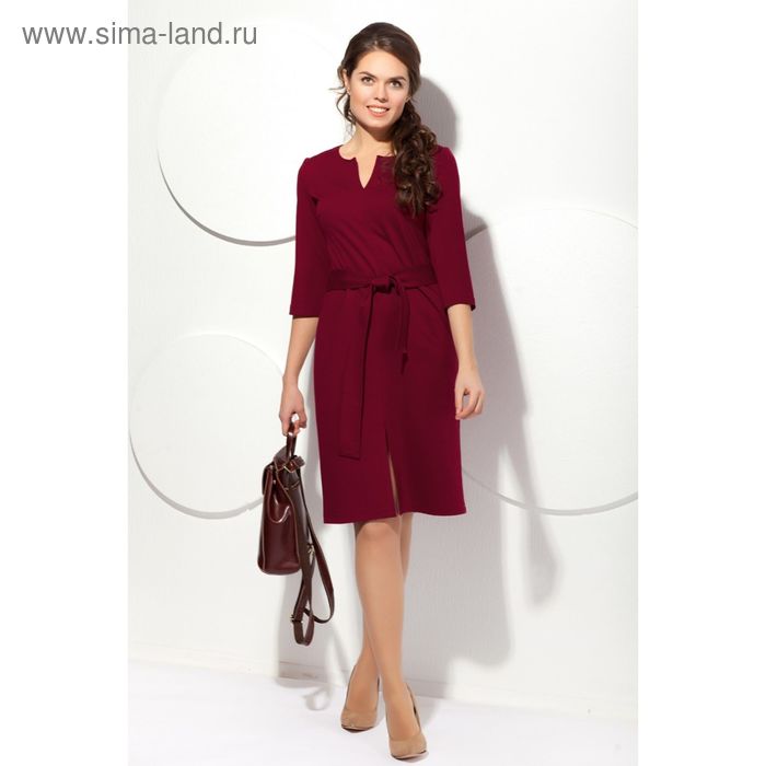 Платье женское, размер 54, цвет бордовый П-452/1 - Фото 1