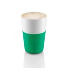 Чашки для латте, 2 шт., 360 мл, ярко-зеленый/белый - Фото 1
