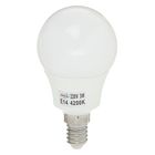 Лампа светодиодная Luazon Lighting, А60, 3 Вт, Е14, 4200 К, AL радиатор, дневной белый - Фото 1