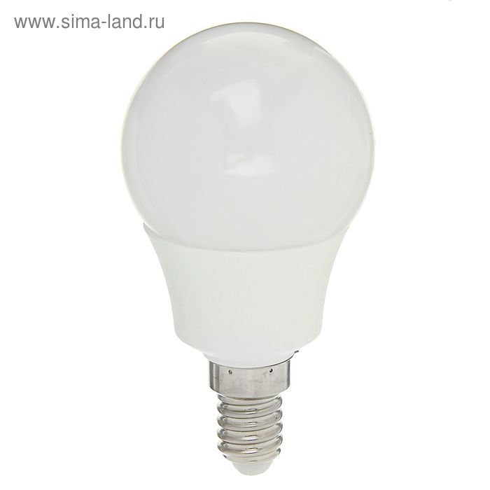 Лампа светодиодная Luazon Lighting, 5 Вт, Е14, 400 Лм, 4000 К, 180-265 В, AL радиатор - Фото 1