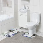 Набор ковриков для ванной и туалета Доляна «На дне», 2 шт: 40×45, 45×75 см - Фото 1