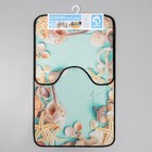 Набор ковриков для ванной и туалета «Доляна. Ракушки», 2 шт., 40×45, 45×75 см - Фото 4