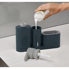 Органайзер для раковины Joseph Joseph Sink Base Plus, с дозатором для мыла и бутылочкой, цвет серый - Фото 3