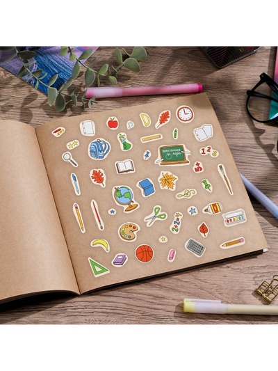 Наклейки детские бумажные «Школа‒это маленькая жизнь», 11 × 15.5 см