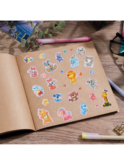 Наклейки детские бумажные «Любимые игрушки», 11 х 16 см