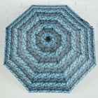 Зонт полуавтоматический «Кольца», 3 сложения, 8 спиц, R = 55 см, цвет голубой - Фото 2