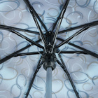 Зонт полуавтоматический «Кольца», 3 сложения, 8 спиц, R = 55 см, цвет голубой - Фото 3