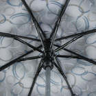 Зонт полуавтоматический «Кольца», 3 сложения, 8 спиц, R = 55 см, цвет серый/зелёный - Фото 3