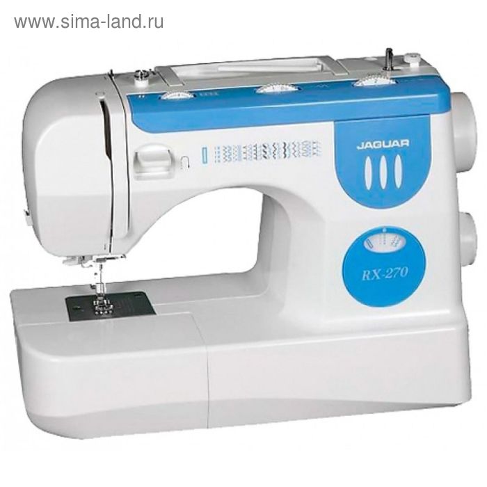 Швейная машина Jaguar RX-270, 70 Вт, 23 операций, автомат, бело-синяя - Фото 1