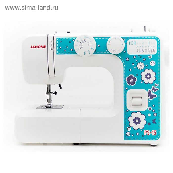 Швейная машина Janome PS-15, 15 операций, обмёточная, потайная, эластичная строчка - Фото 1