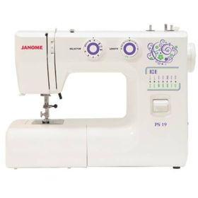 Швейная машина Janome PS-19, 17 операций, обмёточная, потайная, эластичная строчка
