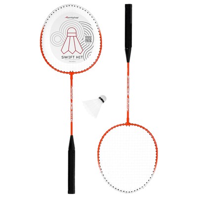 Набор для бадминтона ONLYTOP: 2 ракетки, волан, цвета МИКС