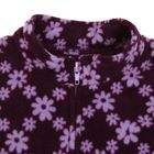 Кофта  для девочки "Крошка Я" Фиолетовые цветы, рост 98-104 см, флис - Фото 2