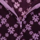 Кофта  для девочки "Крошка Я" Фиолетовые цветы, рост 98-104 см, флис - Фото 5