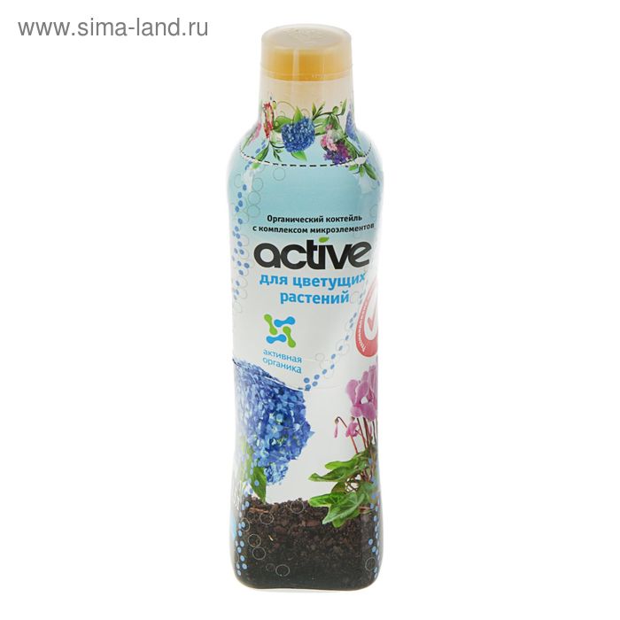 Удобрение органоминеральный коктейль Active, для цветущих комнатных растений, 0,5л - Фото 1