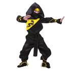 Карнавальный костюм "Ниндзя", р-р 32, рост 128 см, цвет чёрно-жёлтый - Фото 1