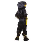 Карнавальный костюм "Ниндзя", р-р 32, рост 128 см, цвет чёрно-жёлтый - Фото 2