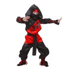 Карнавальный костюм "Ниндзя", р-р 32, рост 128 см, цвет чёрно-красный - Фото 1