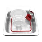 Сушилка для посуды Sinkin, красная, никель - Фото 3