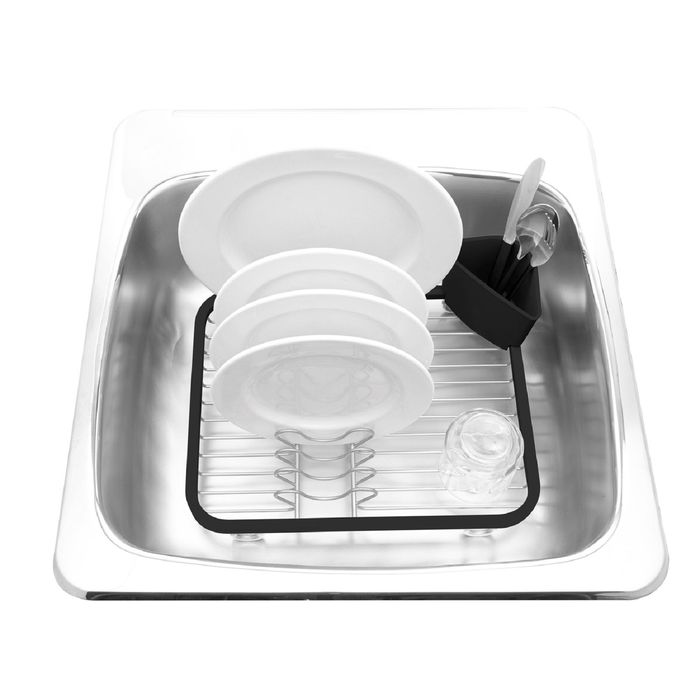 Сушилка для посуды Sinkin, серая, никель - фото 1906843071