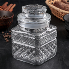 Банка стеклянная для сыпучих продуктов «Арриго», 1,2 л, 11×16 см - Фото 1