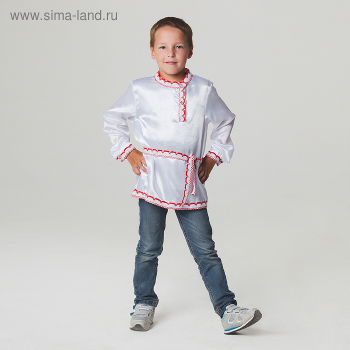 Русская народная рубаха для мальчика, р-р 58, рост 98-104 см - Фото 1