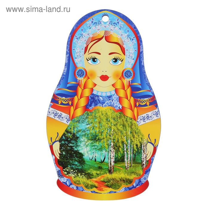 Доска разделочная деревянная "Матрешка" - Фото 1