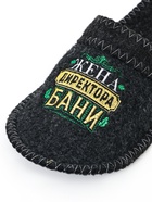 Тапочки банные с вышивкой «Жена директора бани», полиэфир 70%, шерсть 30%, «Банная забава» - Фото 3