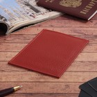 Обложка для паспорта, флотер, цвет красный - Фото 1