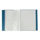 Папка с 100 прозрачными вкладышами А4, 800 мкм, синяя - Фото 2