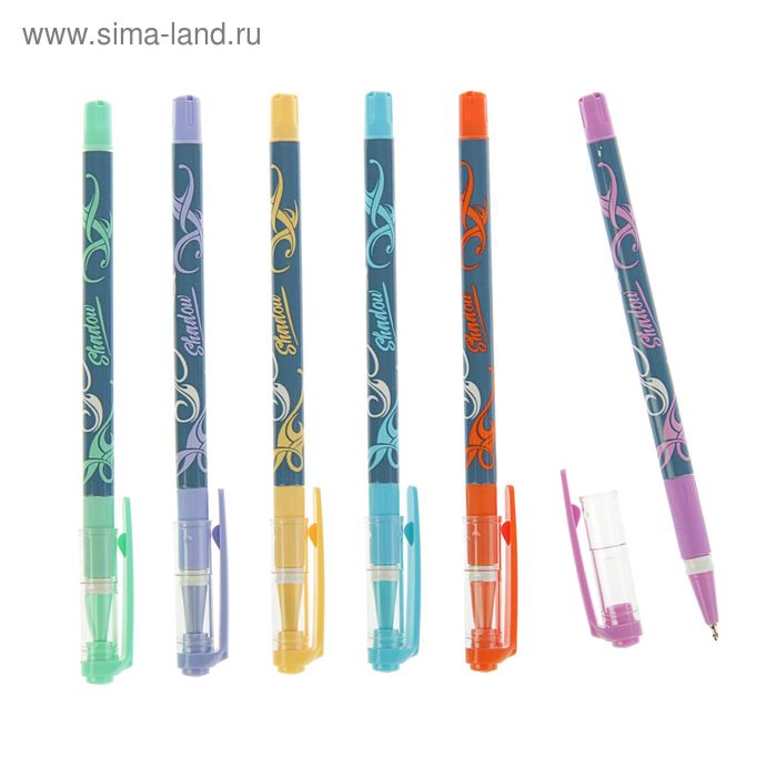 Ручка шариковая Mazari Shadow Smart Ink, 0.7 мм, резиновый упор, синяя, корпус МИКС - Фото 1