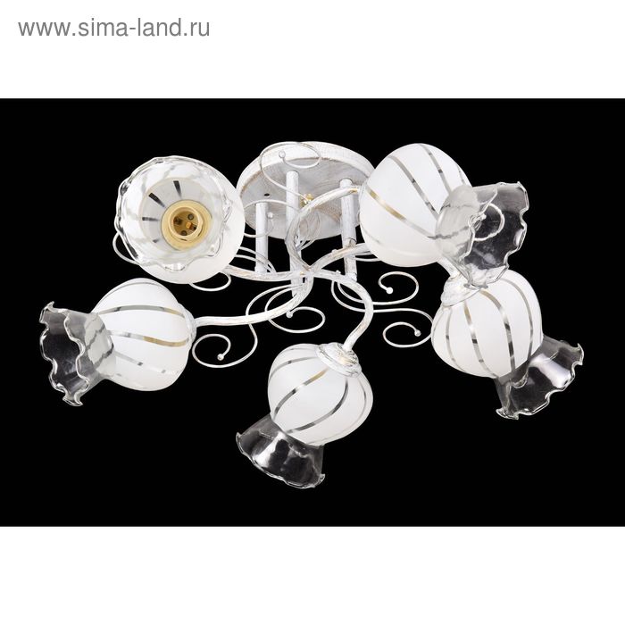 Люстра "Амилия" 5 ламп E27 60W белый - Фото 1