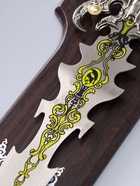 УЦЕНКА Панно на стену «Макет оружия: сувенирный меч на планшете. Лезвие резное», 41×16.5 см - Фото 7