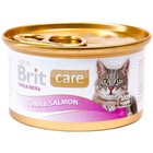 Консервы Brit Care для кошек, тунец и лосось, 80 г. - фото 9722159