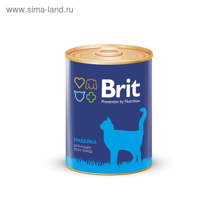 Консервы Brit Premium для кошек, индейка, 340 г - Фото 1