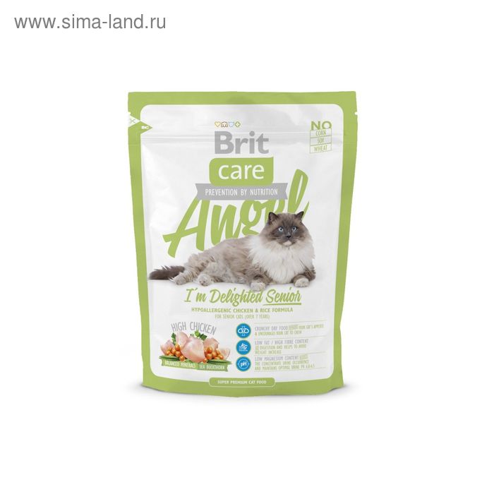 Сухой корм Brit Care Cat Angel Delighted Senior для пожилых кошек, 400 г - Фото 1