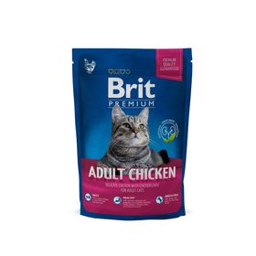 Сухой корм Brit Premium Сat adult Chicken для кошек, курица+печень, 800 г